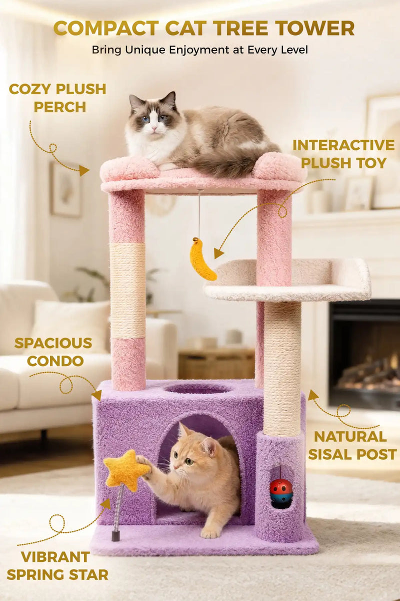 COMPACT CAT TREE TOWER
Bring Unique Enjoyment at Every Level