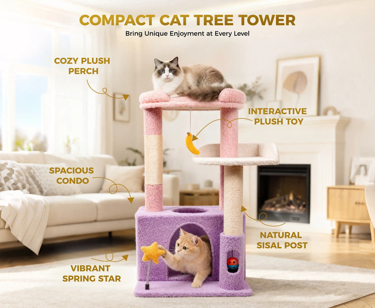 COMPACT CAT TREE TOWER
Bring Unique Enjoyment at Every Level