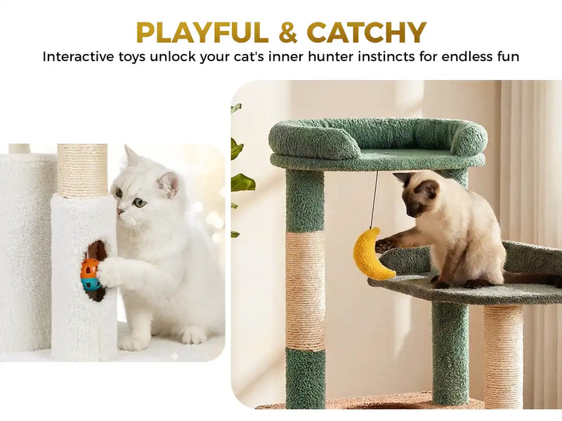 PLAYFUL & CATCHY
Interactive toys unlock your cat's inner hunter instincts for endless fun