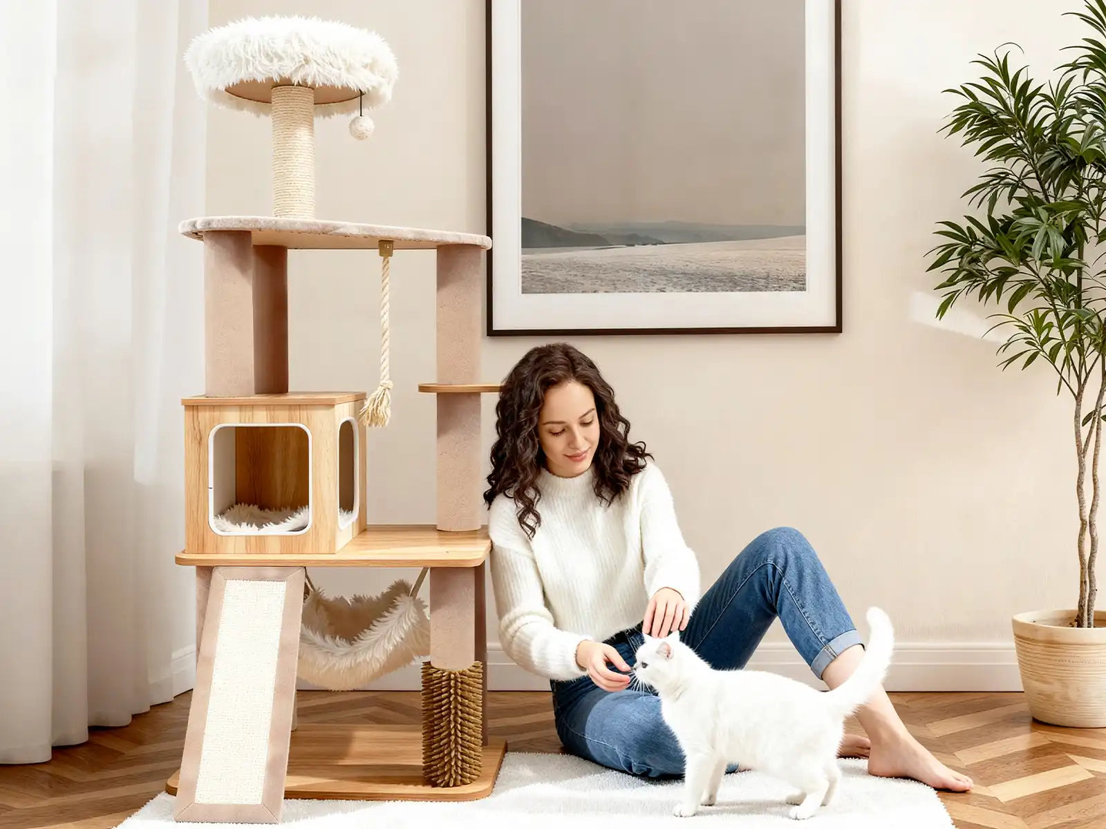 Purrlato Cat Tree Engineered Using Load Distribution Principles