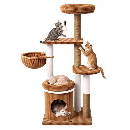 Corduroy Cat Tower