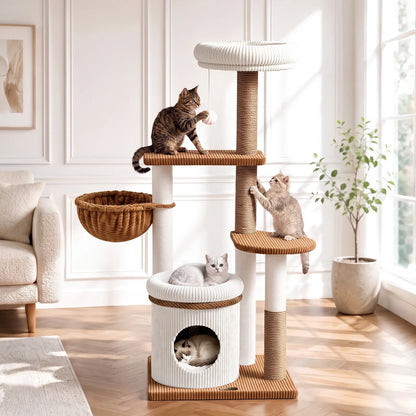 Corduroy Cat Tower