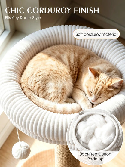 Corduroy Cat Tower