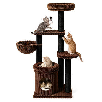 Corduroy Cat Tower
