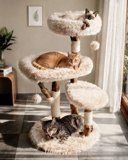 Wood Branch Cat Tree