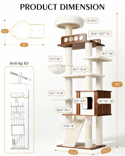 Tall & Narrow Cat Tower