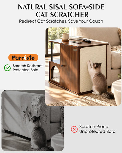 Sofa-Side Cat Scratch End Table
