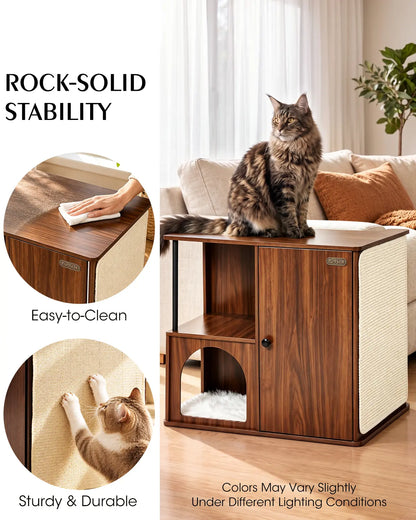Sofa-Side Cat Scratch End Table