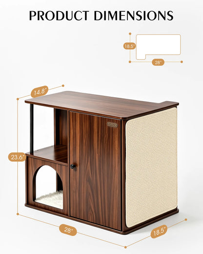 Sofa-Side Cat Scratch End Table