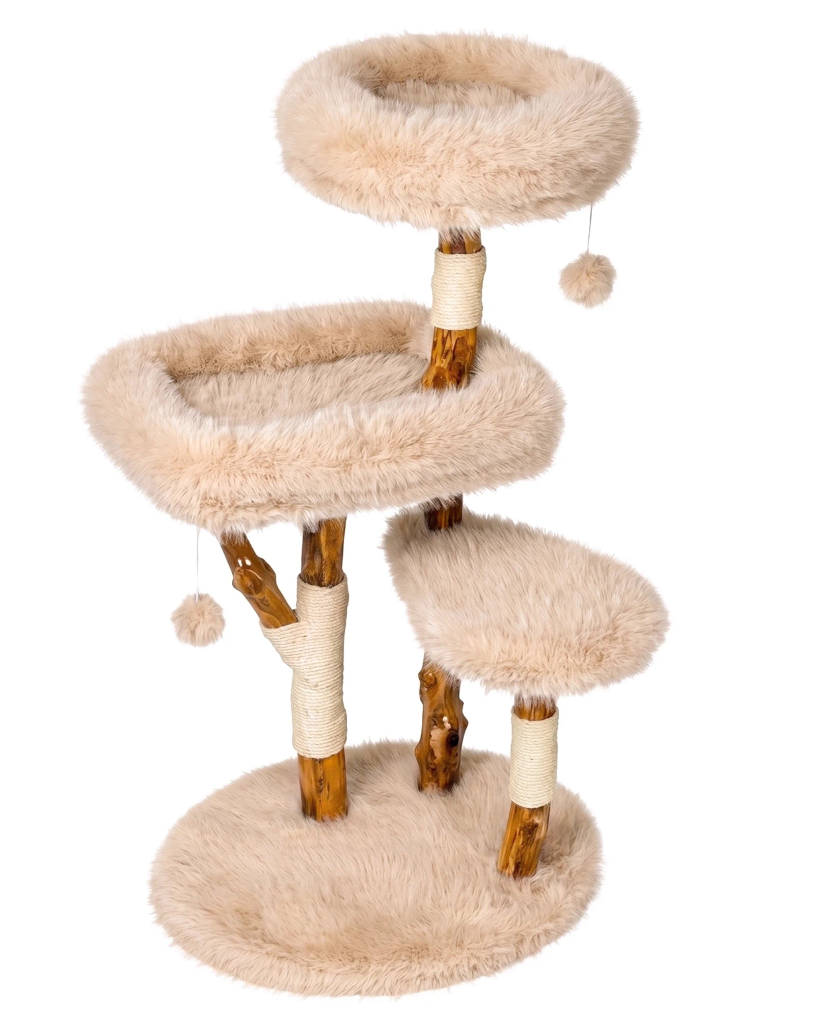 Purrlato Wood Branch Cat Tree Beige