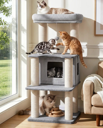 Corduroy Cat Tower