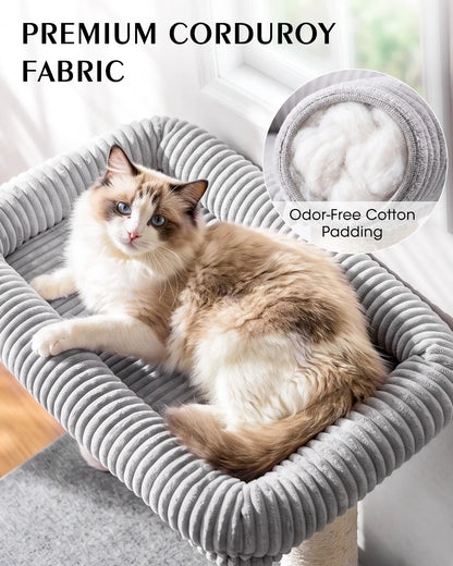 Corduroy Cat Tower