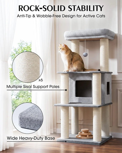Corduroy Cat Tower