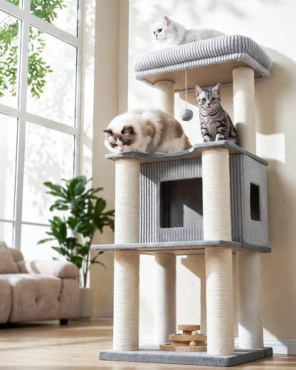 Corduroy Cat Tower