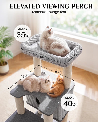 Corduroy Cat Tower