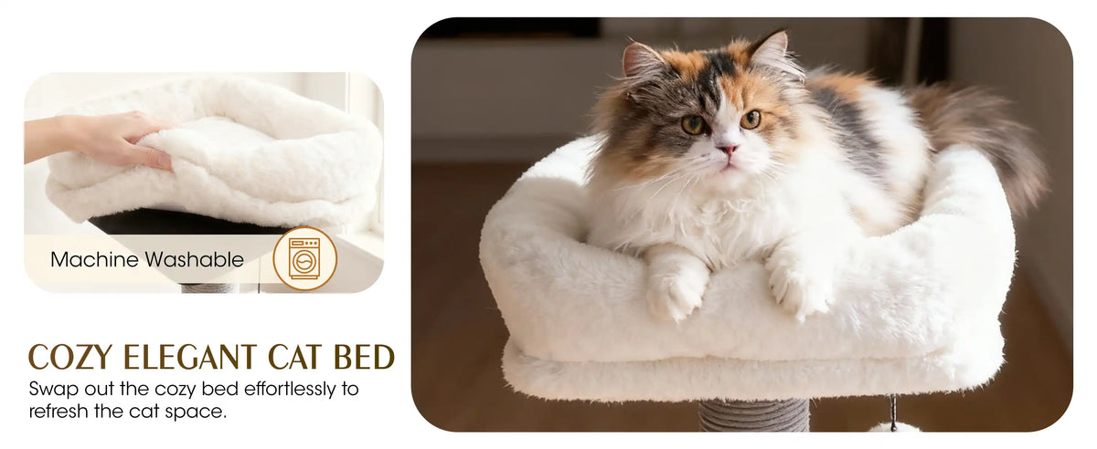 COZYELEGANT CAT BED
Swap out the cozy bed effortlessly to refresh the cat space.