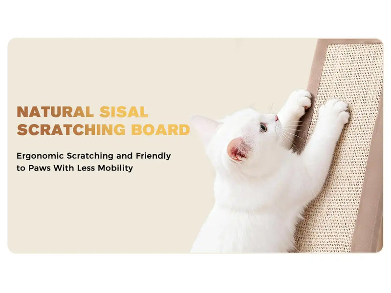 NATURAL SISAL SCRATCHING BOARD
Ergonomic Scratching and Friendly to Paws With Less Mobility